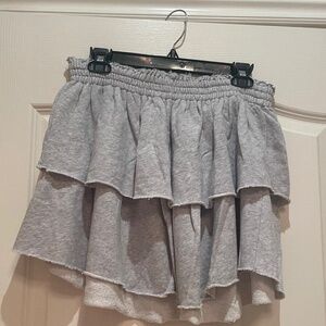 Aerie Gray Ruffle Skirt